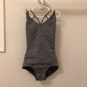 NWOT Capezio Gray Crisscross Ballet Leotard